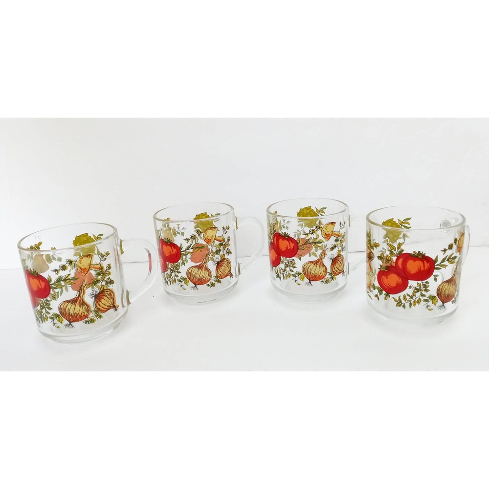 Vintage Arcoroc Spice of Life Glass Cups